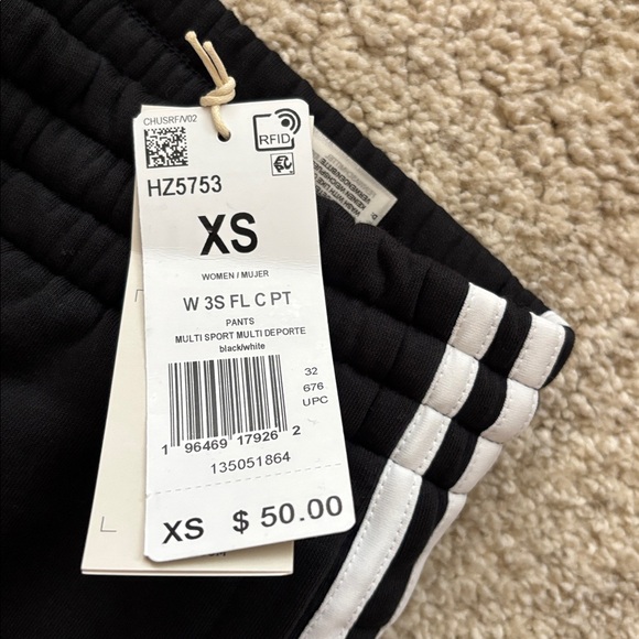 NWT Adidas Women's Three Stripe Pants - Picture 2 of 7
